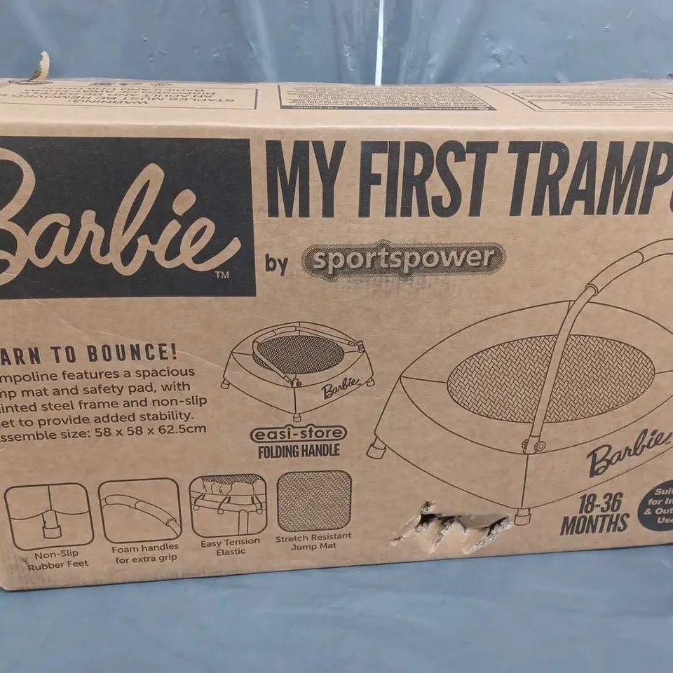 BARBIE MY FIRST TRAMPOLINE BY SPORTSPOWER