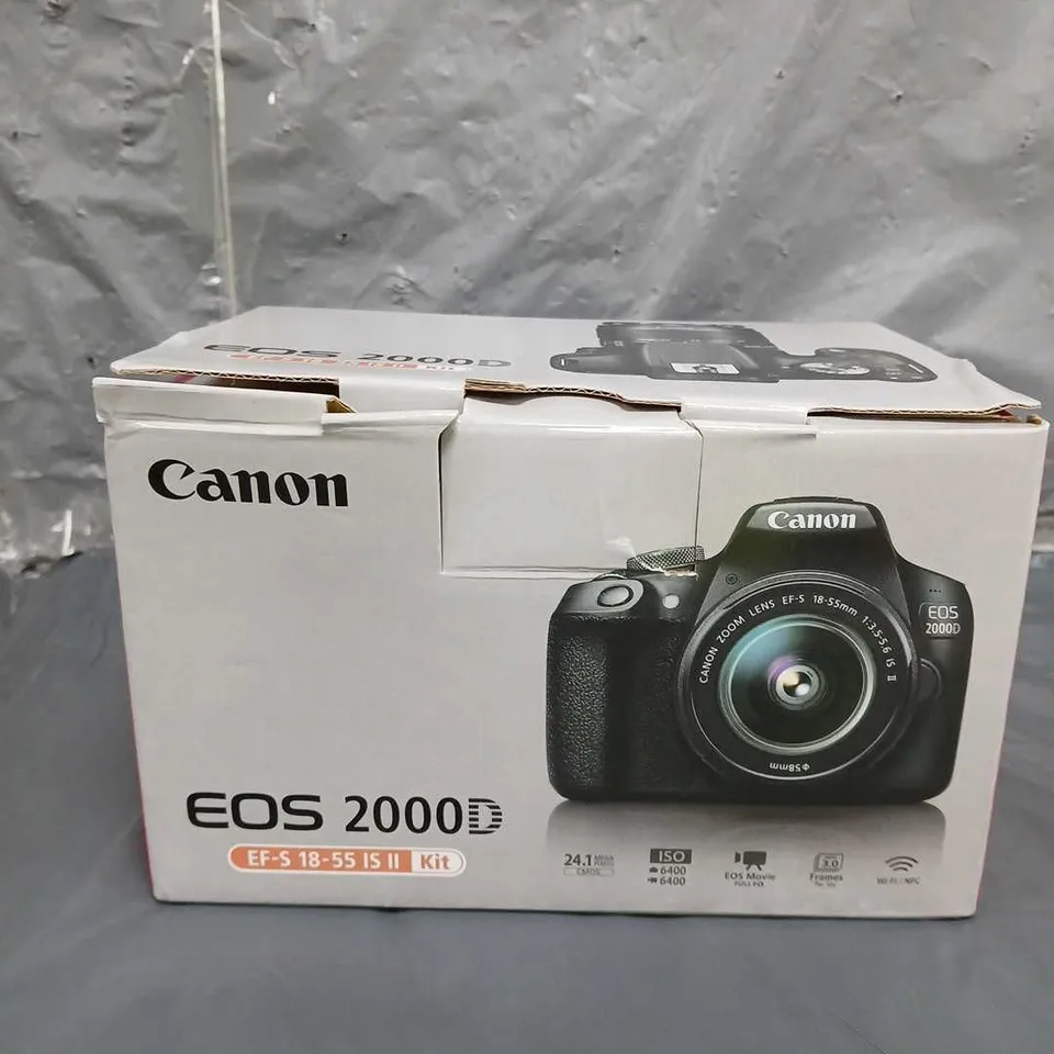 BOXED CANON EOS 2000D SLR BLACK CAMERA  RRP £589.99