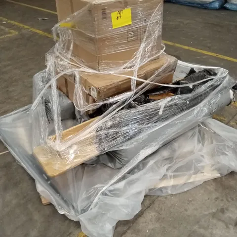 PALLET OF ASSORTED INCOMPLETE OR DAMAGED DESIGNER FURNITURE 