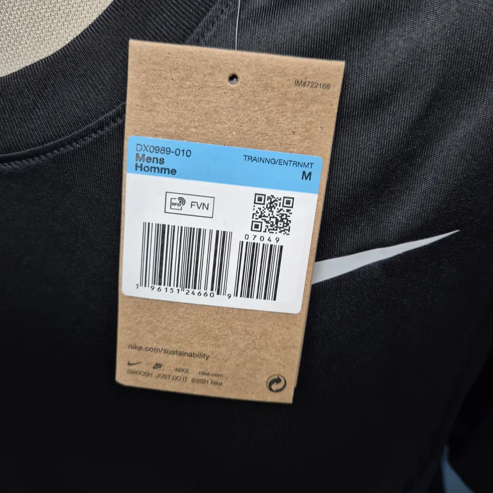 NIKE MEN'S DRI-FIT TRAINING T-SHIRT – BLACK, SIZE M