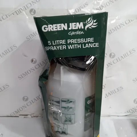 GREEN JEM 5 LITRE PRESSURE SPRAYER WITH LANCE