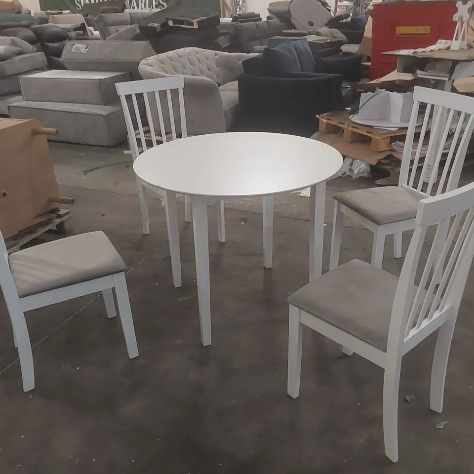 WOODEN 4-PERSON DINING SET