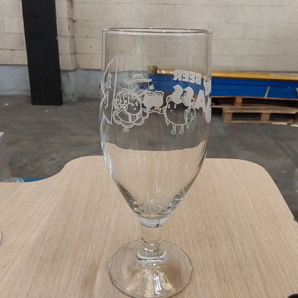 PALLET OF BRAND NEW BOXED BIER CO 'DAD'S BEER GLASS' NOVELTY BEER GLASSES // APPROXIMATELY 55 BOXES OF 6X 380ML GLASSES 