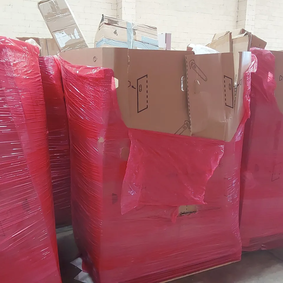 PALLET OF ASSORTED ITEMS INCLUDING: STAND UP PADDLE BOARD, SNOW BROOM, TODDLEKIND BABY MATS, RUG ECT