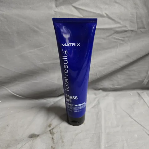 BOX OF APPROXIMATELY 6 X MATRIX TOTAL RESULTS BRASS OFF BLONDE THREESOME – HAIR TREATMENT, 150 ML