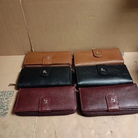 6 X ASSORTED ASHWOOD LEATHER PURSES