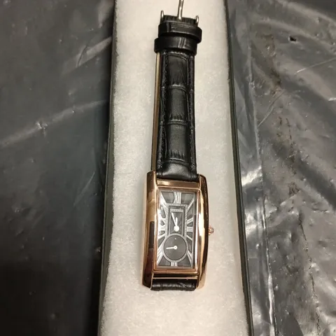 LADIES STOCKWELL WATCH – TEXTURED DIAL WITH SUB DIAL SECONDS HAND – LEATHER STRAP