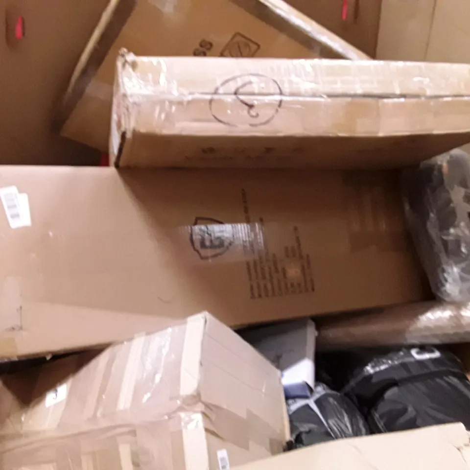 PALLET TO CONTAIN AN ASSORTMENT OF HOUSEHOLD ITEMS TO INCLUDE PRESSURE WASHER, CUSHIONS, MIRRORS, SOLO TOILET SEAT WITH FRAME ECT