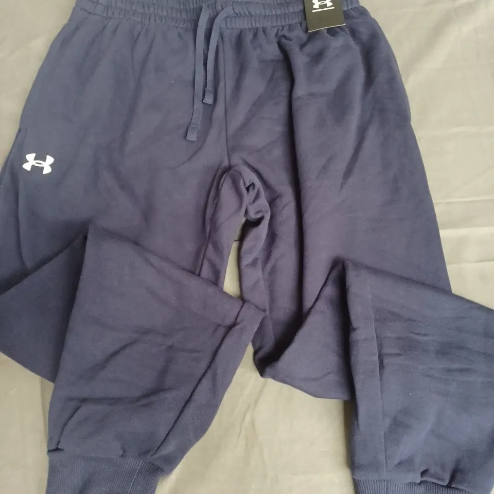 UNDER ARMOUR RIVAL COTTON JOGGERS IN NAVY - LARGE