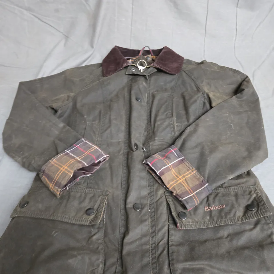 BARBOUR FULL ZIP JACKET SIZE 8