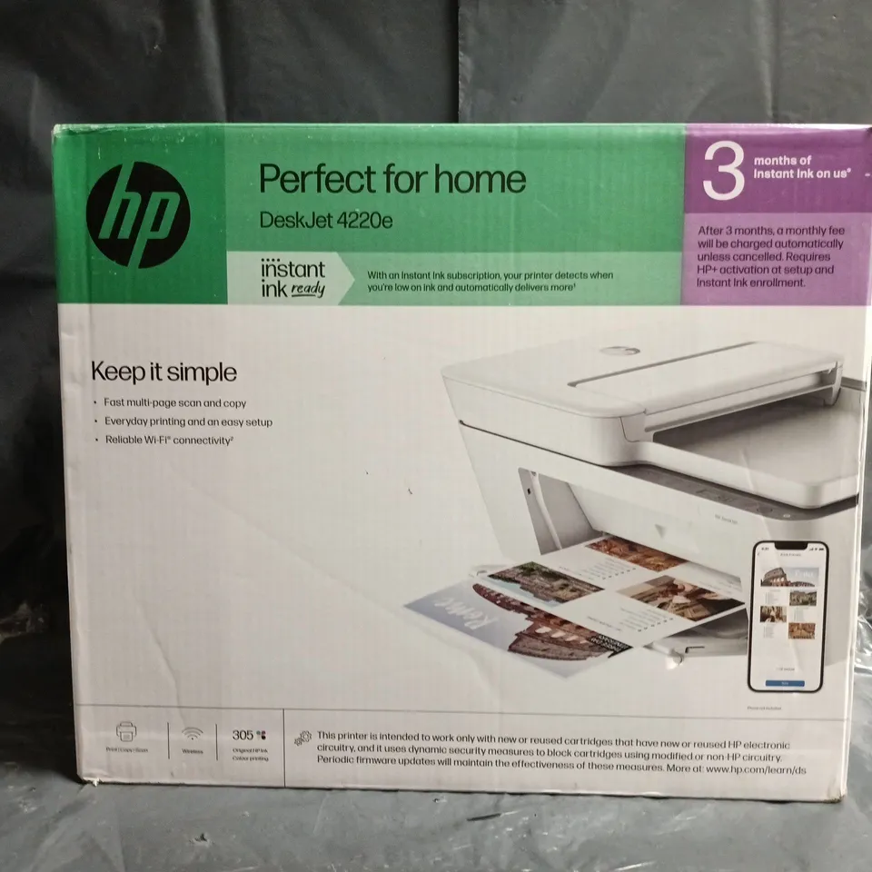 BOXED DESKJET 4220E PRINTER WHITE