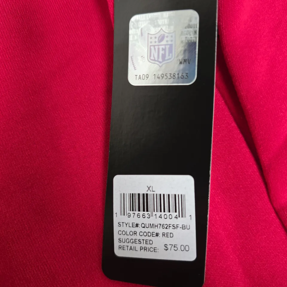 NFL SAN FRANCISCO 49ERS LONG-SLEEVE T-SHIRT – RED, XL