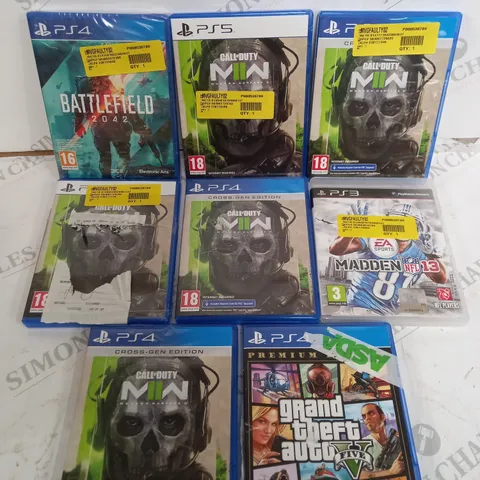 8 ASSORTED GAMES FOR PS5/4/3