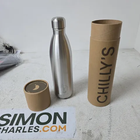 CHILLY'S ORIGINAL EDITION STAINLESS STEEL 750ML REUSABLE BOTTLE – SILVER