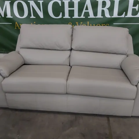QUALITY BRITISH DESIGNER G PLAN TAYLOR THREE SEATER SOFA CAMBRIDGE CLOUD LEATHER 