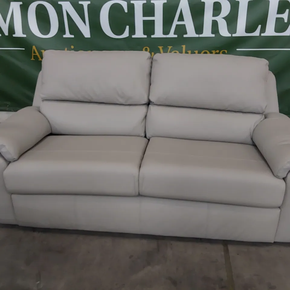 QUALITY BRITISH DESIGNER G PLAN TAYLOR THREE SEATER SOFA CAMBRIDGE CLOUD LEATHER 