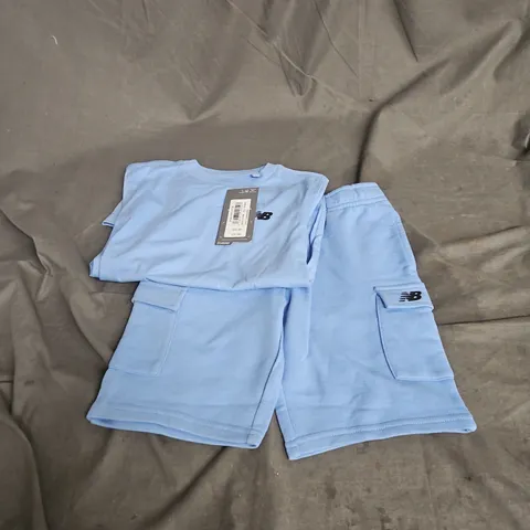 NEW BALANCE TSHIRT & SHORTS SET IN LIGHT BLUE SIZE 5-6YRS