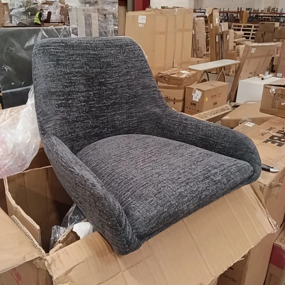 BOXED OSCAR COUNTER STOOLS (SET OF 2) - GRAPHITE GREY/BLACK (1 BOX)