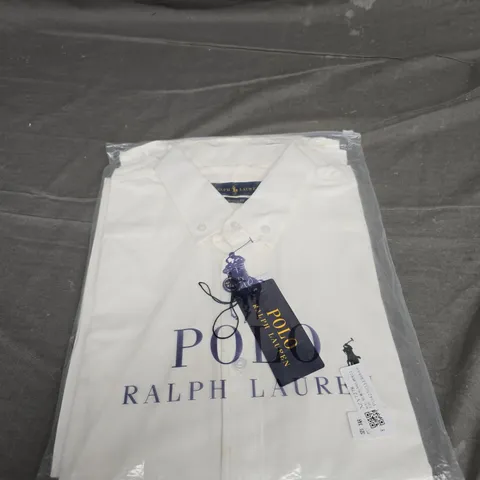 POLO RALPH LAUREN WHITE LONG SLEEVE SHIRT SIZE M 