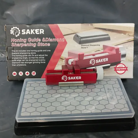 BOXED SAKER HONING GUIDE & DIAMOND SHARPENING STONE