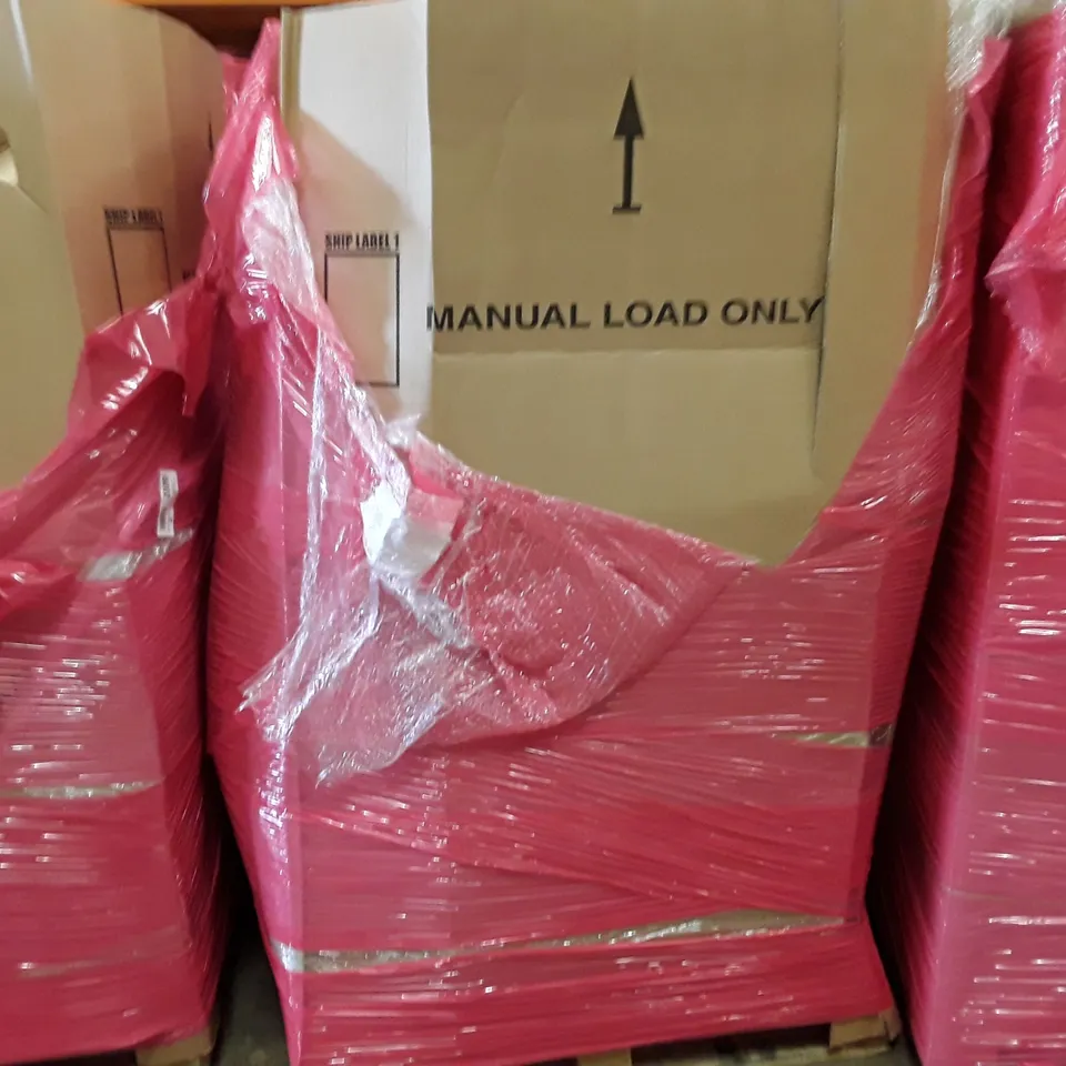 PALLET TO CONTAIN AN ASSORTMENT OF HOUSEHOLD ITEMS TO INCLUDE GAMING MONITORS, DART BOARS, BLENDERS AND PICTURE FRAMES ECT