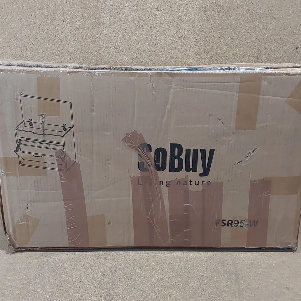 BOXED SHOE STORAGE CABINET - WHITE (1 BOX)