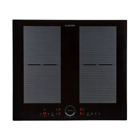 KLARSTEIN DELICATESSA 60CM 2 FLEX ZONES 4 RING INDUCTION HOB BLACK