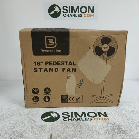 BREEZELINE 16" PEDESTAL STAND FAN BOXED