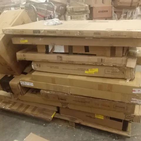 PALLET OF ASSORTED INCOMPLETE FURNITURE PARTS AND PIECES