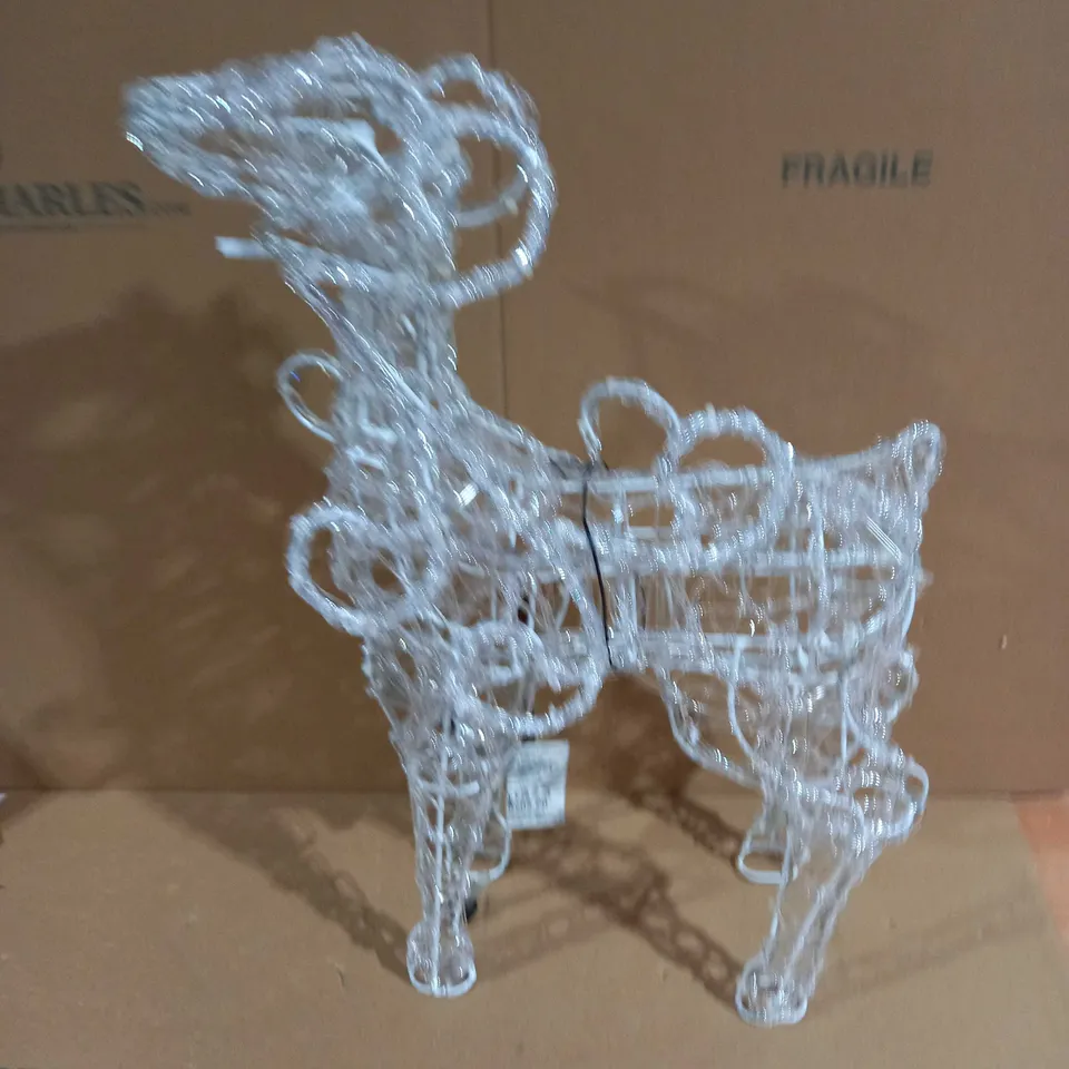 OUTDOOR SPUN ACRYLIC STANDING REINDEER  RRP £59.99