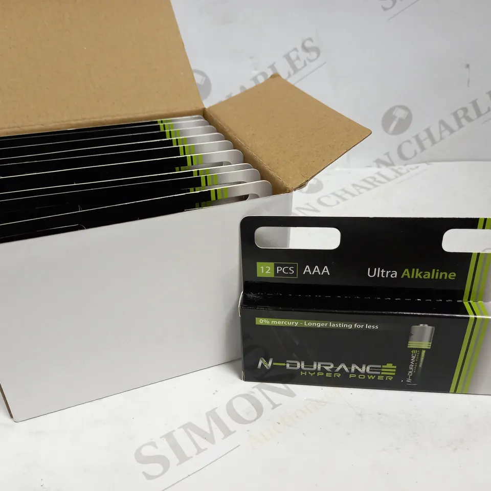 LOT OF APPROXIMATELY 120 N-DURANCE HYPER POWER AAA BATTERIES