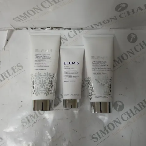 BOX OF 3 ELEMIS BEAUTY PRODUCTS TO INCLUDE X2 LIMITED EDITION PRO RADIANCE CREAM CLEANSER, PAPAYA ENZYME PEEL.