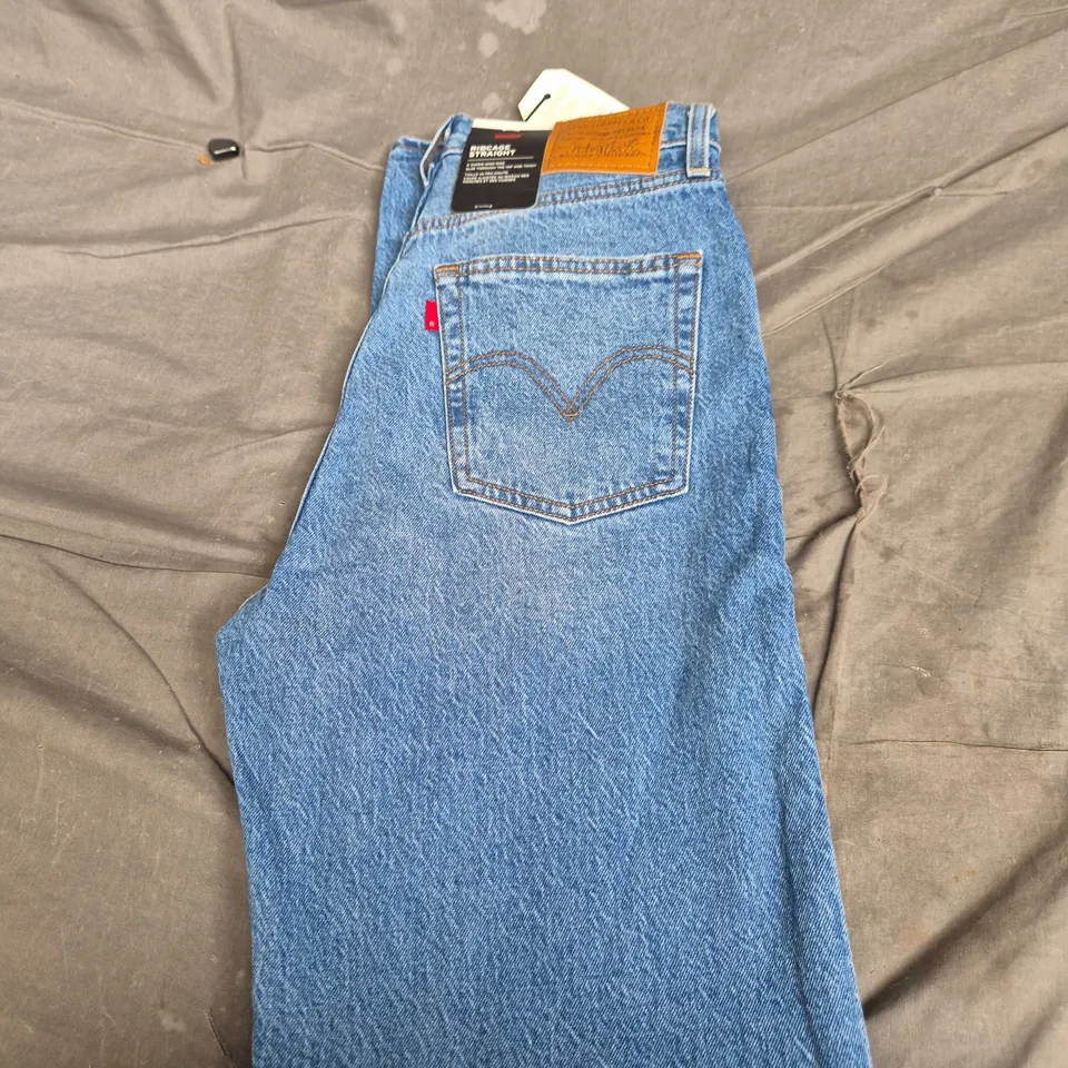 LEVI'S RIBCAGE STRAIGHT JEANS – MEN'S, 27W X 32L SIZE, BLUE DENIM