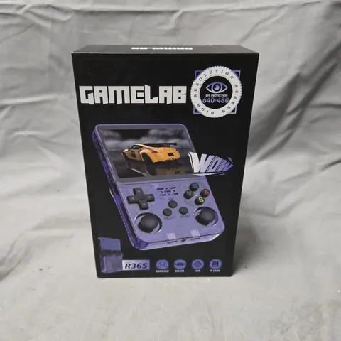 GAMELAB HANDHELD RETRO GAMING CONSOLE – YELLOW (BOXED)