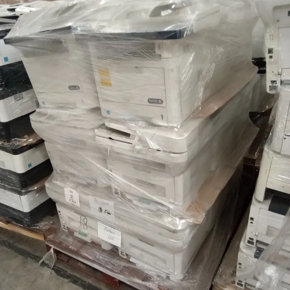 PALLET TO CONTAIN A LARGE ASSORTMENT OF XEROX PRINTERS