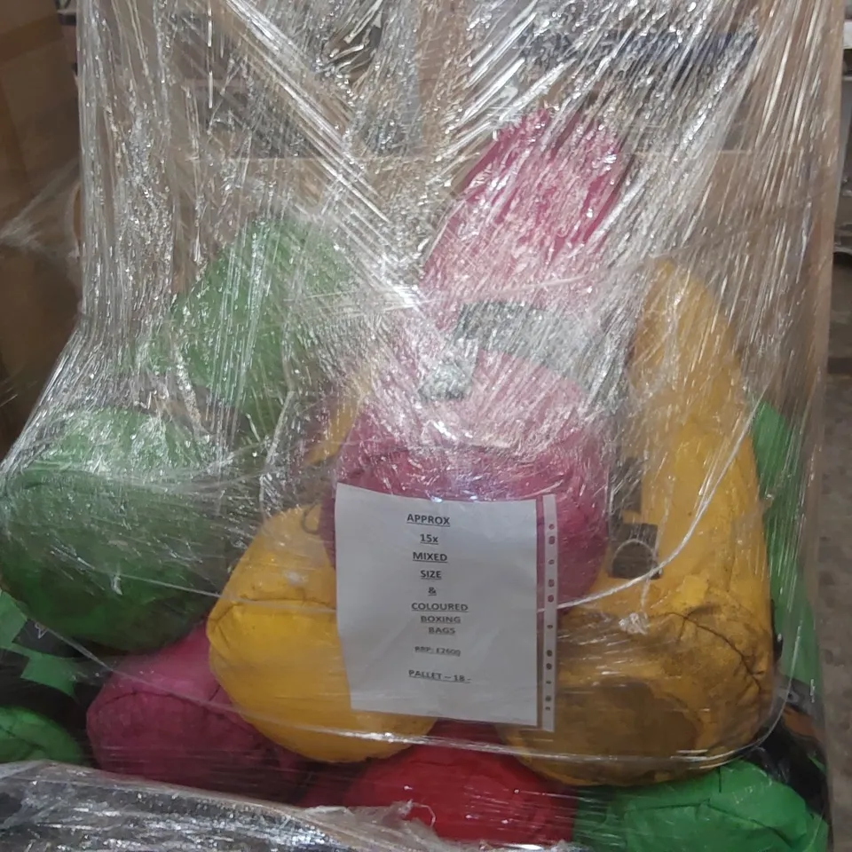 PALLET CONTAINING APPROXIMATELY  15x MIXED PUNCH BAGS