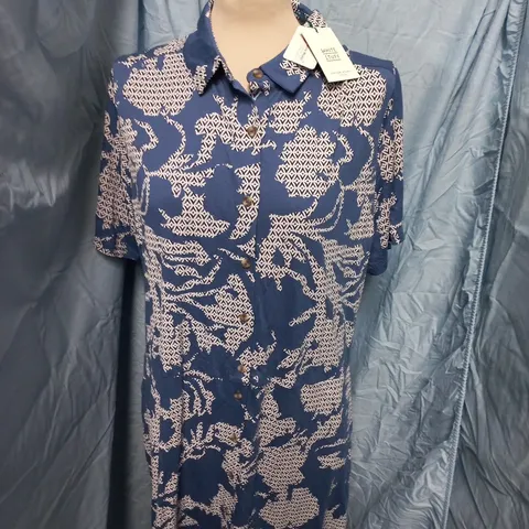 WHITE STUFF WOMENS RUA JERSEY SHIRT DRESS - SIZE 22R