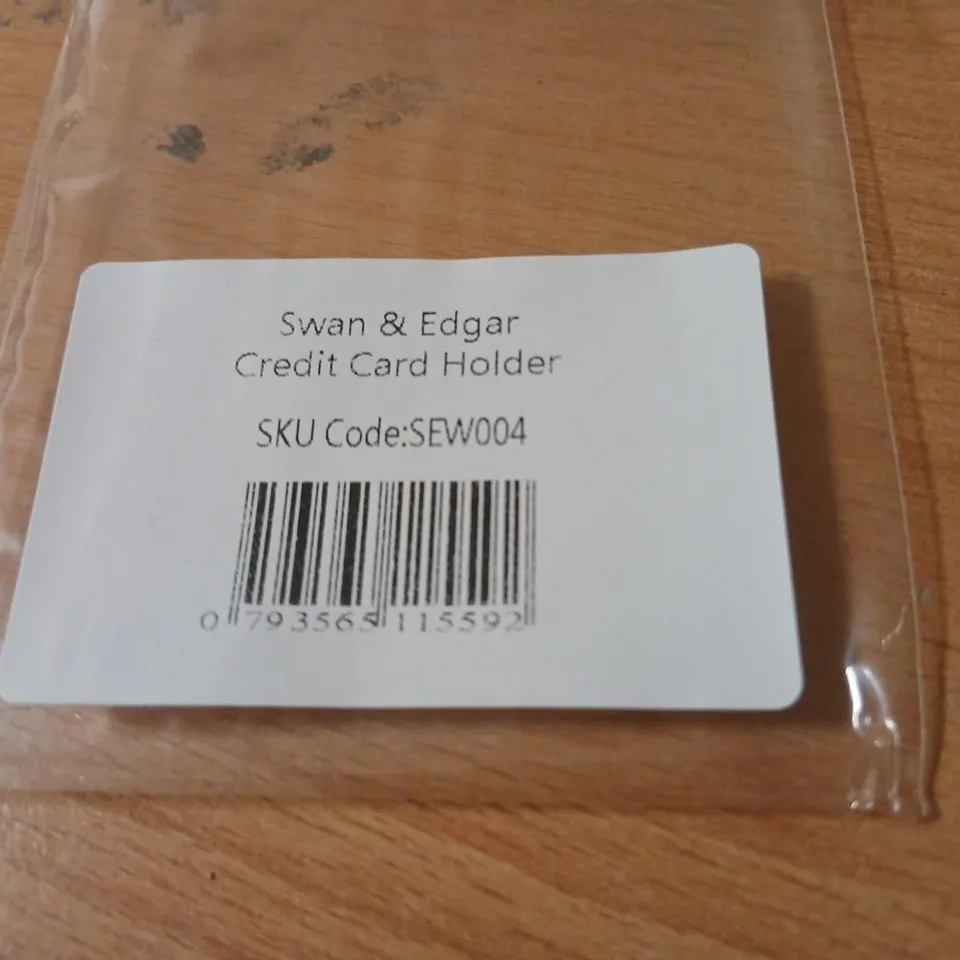 SWAN & EDGAR CREDIT CARD HOLDER – BLACK LEATHER (SEW004)