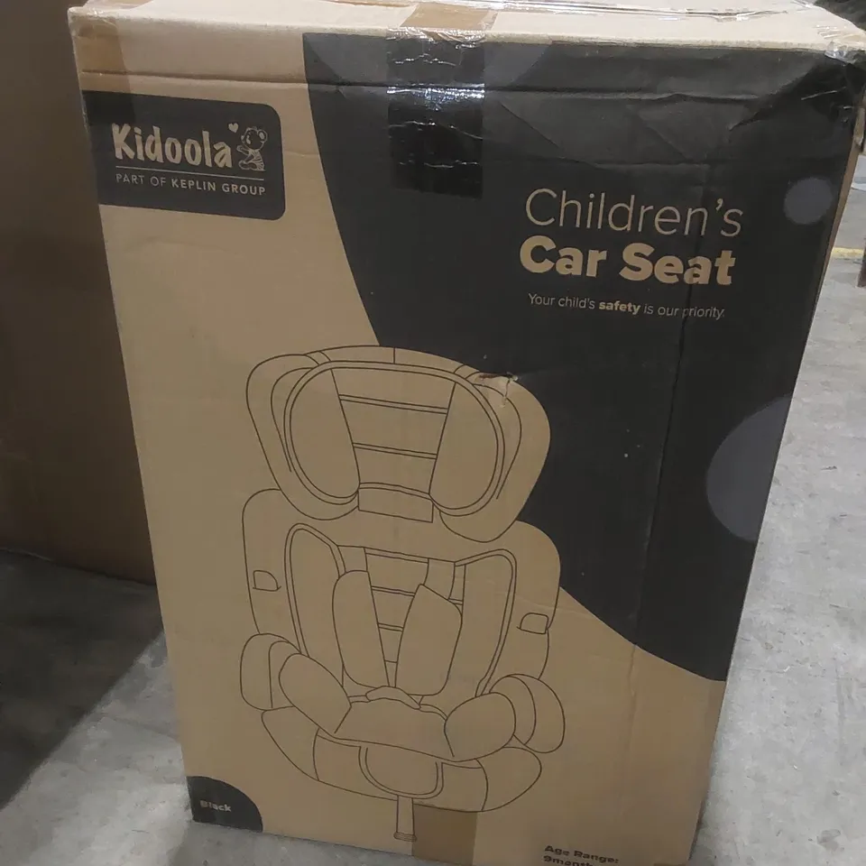 BOXED KIDOOLA CAR SEAT - BLACK