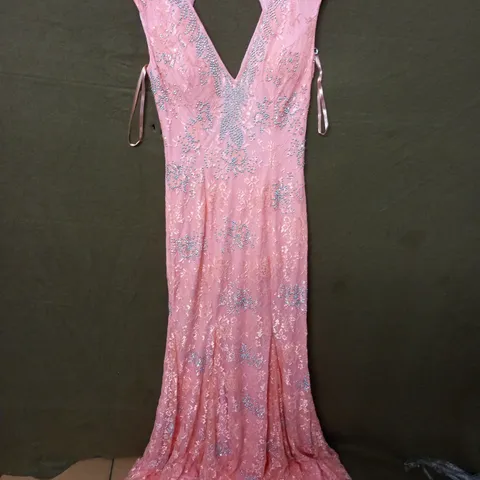 PINK EMBELLISHED OCCASIONAL DRESS - SIZE UNSPECIFIED