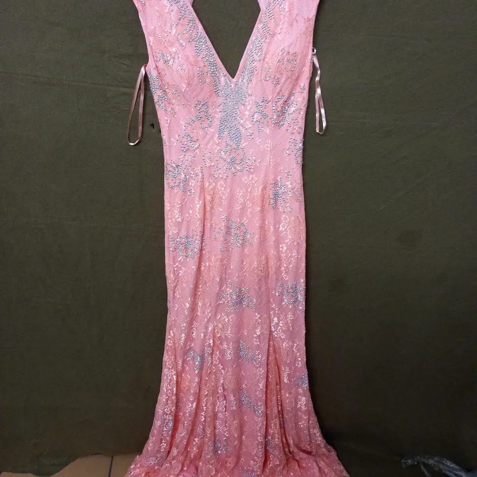 PINK EMBELLISHED OCCASIONAL DRESS - SIZE UNSPECIFIED