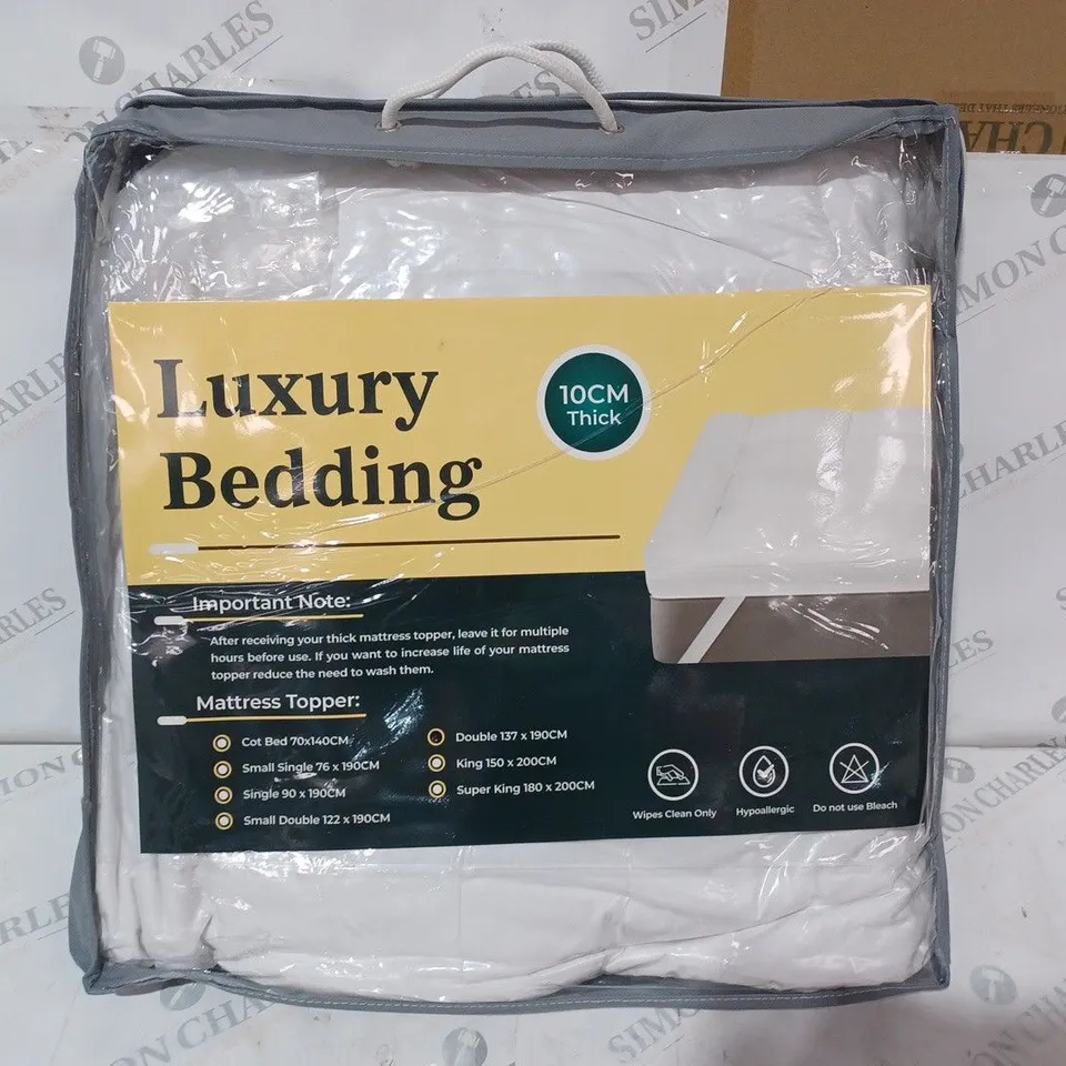 PACKAGED LUXURY BEDDING MATTRESS TOPPER - DOUBLE 