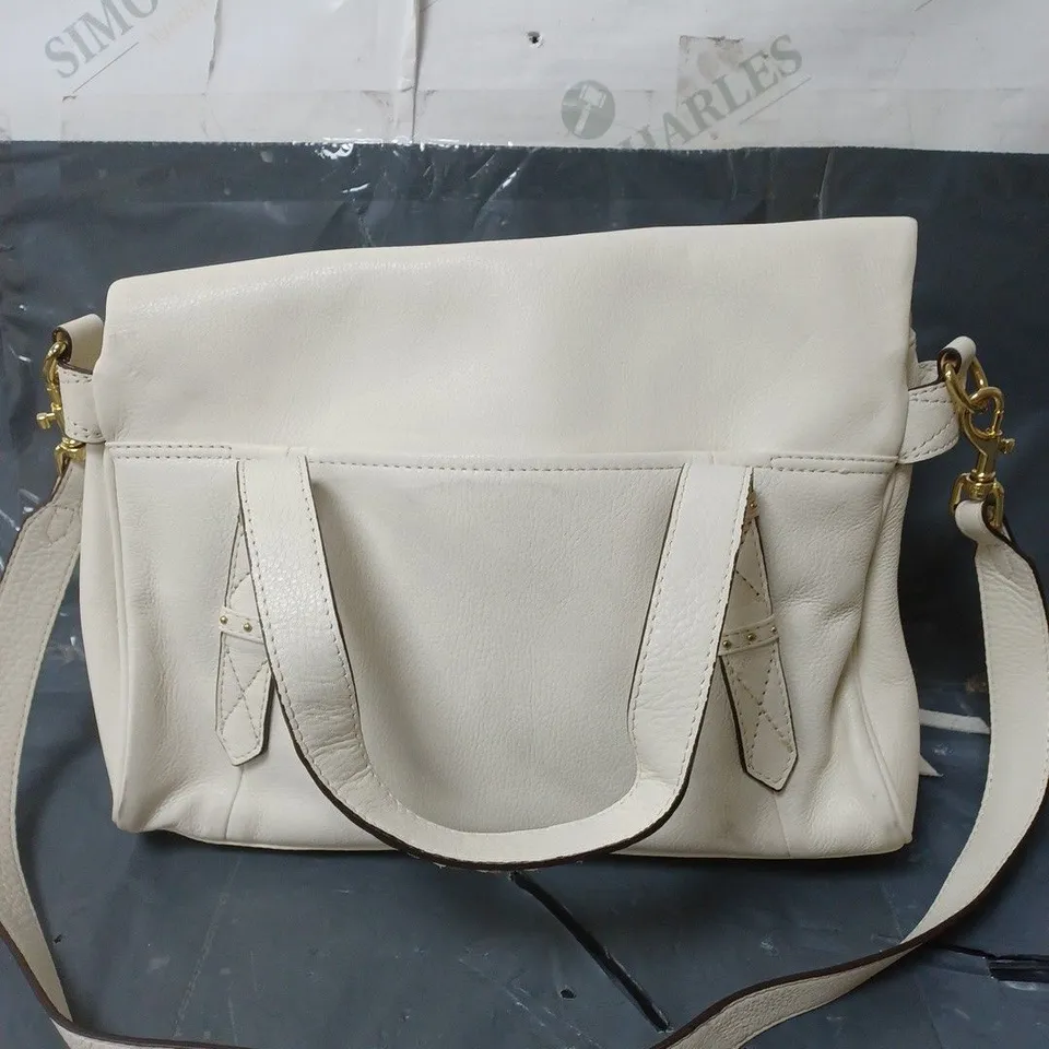 AIMEE KESTENBERG LADIES LEATHER HANDBAG CREAM