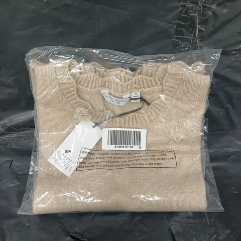 SEALED DANNII MINOGUE PETITES KNITTED SCALLOP EDGE VEST IN BEIGE SIZE MP