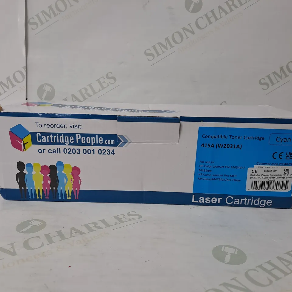 HP COLOUR LASER JET PRO TONER CARTRIDGE 415A CYAN 