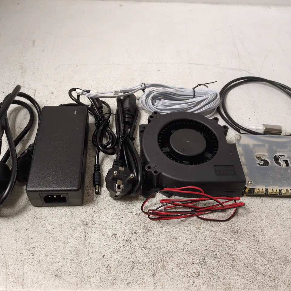 COMPUTER HARDWARE COMPONENTS BUNDLE: COOLING FAN, POWER SUPPLY AND CONTROL BOARD