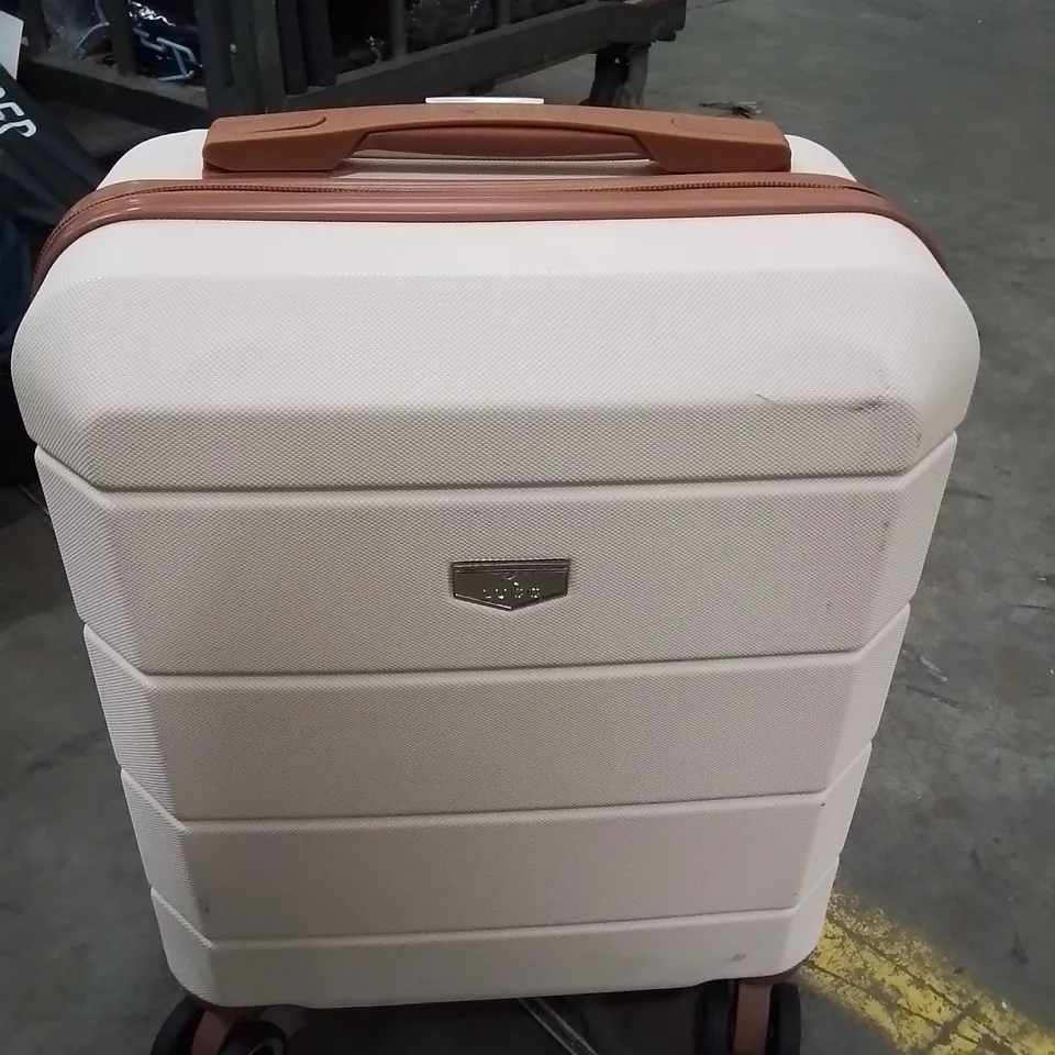 LUGG TRAVEL CABIN BAG CREAM&BROWN 
