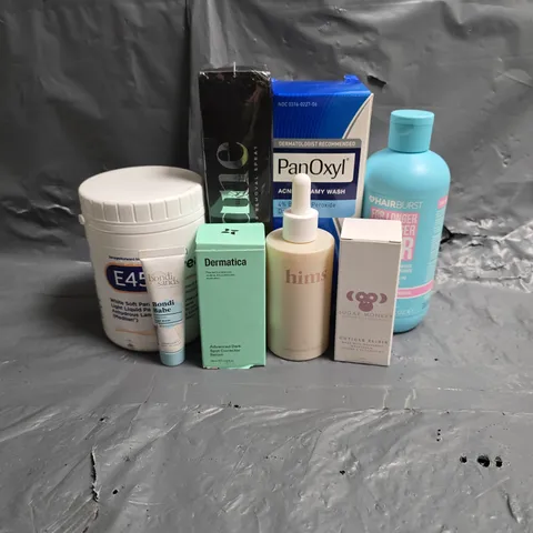 APPROXIMATEY 20 ASSORTED HEALTH AND BEAUTY PRODUCTS TO INCLUDE - HAIRBURST SHAMPOO -DERMATICA ADVANCED DARK SPOT CORRECTOR SERUM - E45 CREAM - ETC