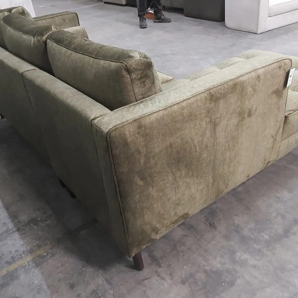 NEW ORLEANS CORNER CHAISE SOFA - OLIVE GREEN