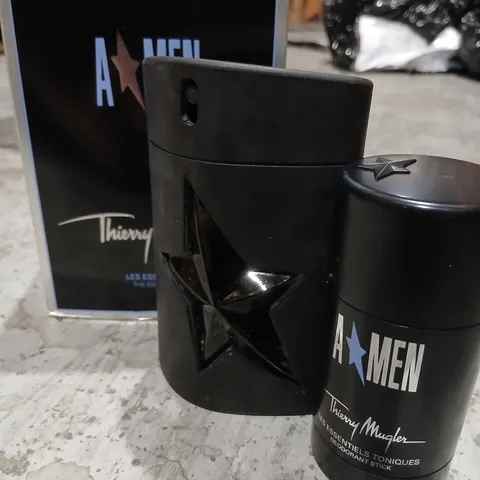 THIERRY MUGLER A*MEN GIFT SET – DEODORANT STICK + FRAGRANCE BOTTLE, TRAVEL EXCLUSIVE 